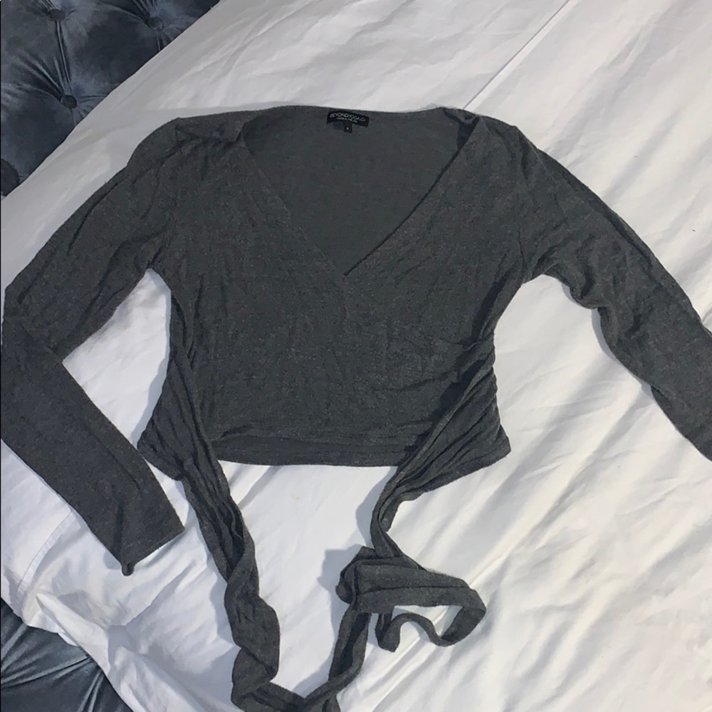 Beyond Yoga long sleeve soft wrap top